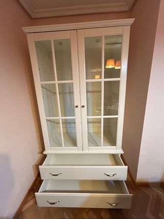 Armario vitrina blanco 2 puertas 
