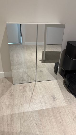 Mueble baño espejo 2 puertas blanco