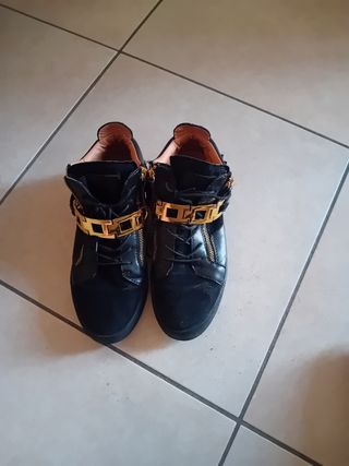 Scarpe uomo nere oro - sportive