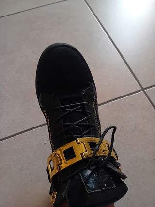 Scarpe uomo nere oro - sportive