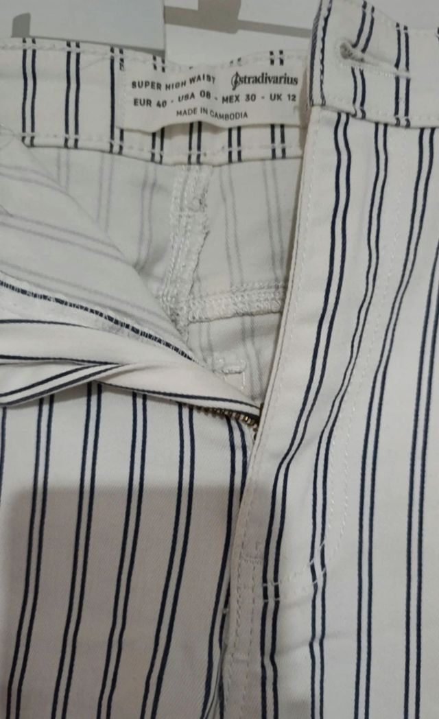 Pantalones rayas blanco-negro