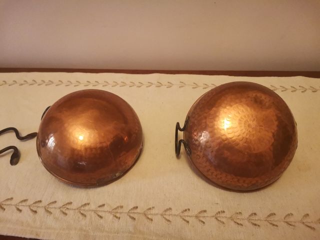 2 Cuencos de cobre martillado
