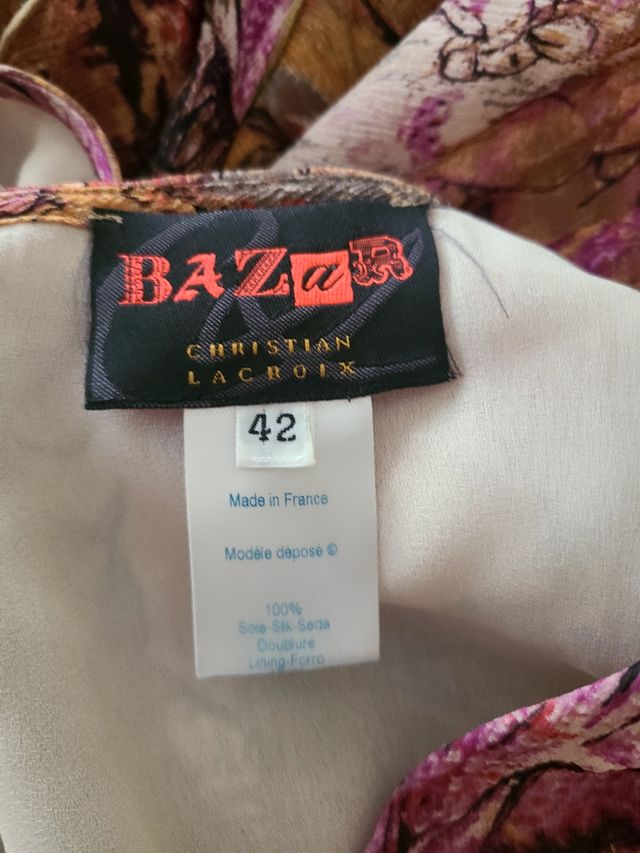 Vestito fantasia seta rosa viola