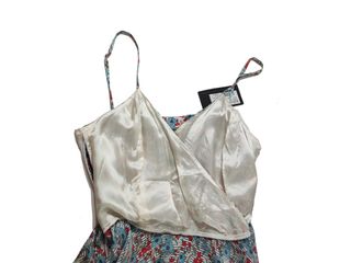 Armand Basi/ Vestido de tirantes 100% seda T:46
