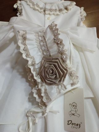 Vestido+capota T12m, marca Dorez, nuevo, crudo