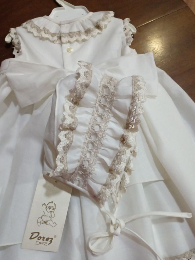 Vestido+capota T12m, marca Dorez, nuevo, crudo