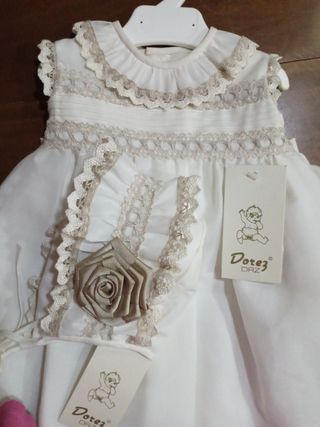 Vestido+capota T12m, marca Dorez, nuevo, crudo
