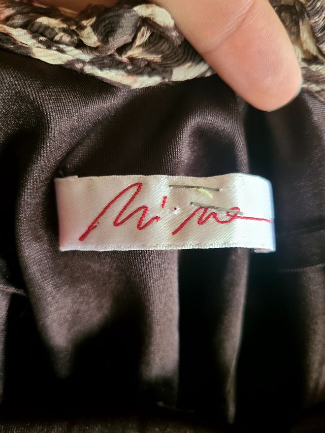 Abito seta fantasia marrone