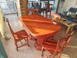 Mesa comedor madera + 4 sillas