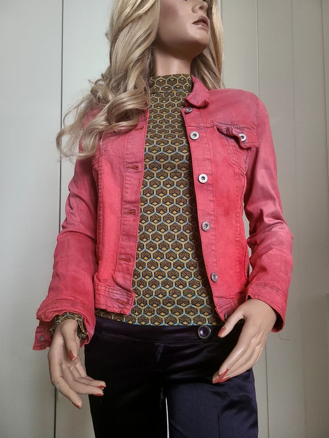 Giacca Jeans Rossa Y2K