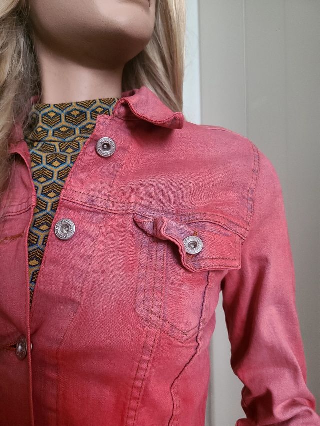 Giacca Jeans Rossa Y2K