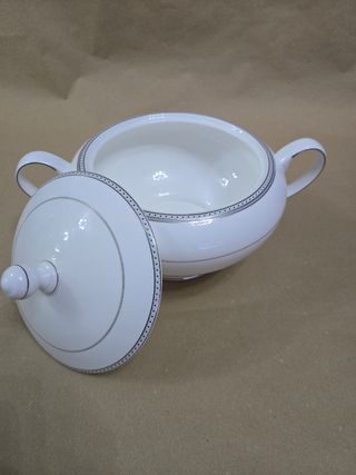 Spaghettiera porcellana - argento, bianco