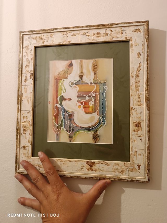 Cuadro abstracto multicolor.