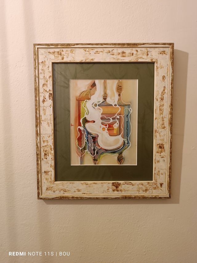 Cuadro abstracto multicolor.