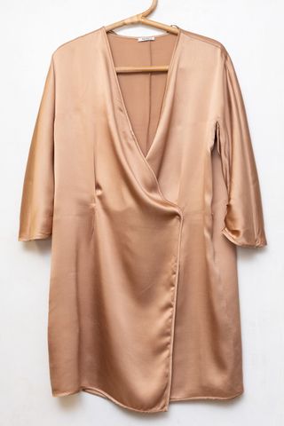 Vestido seda Miu Miu beige M