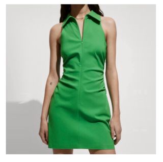 Vestido camisero Mango verde - Talla L