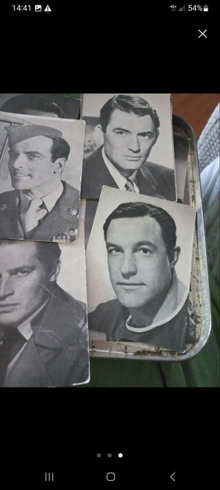 Lote Cromos años 60 actrices y actores Hollywood 