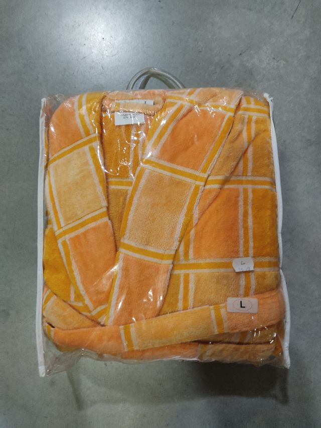 1 Albornoz de rizo naranja y amarillo - Talla L