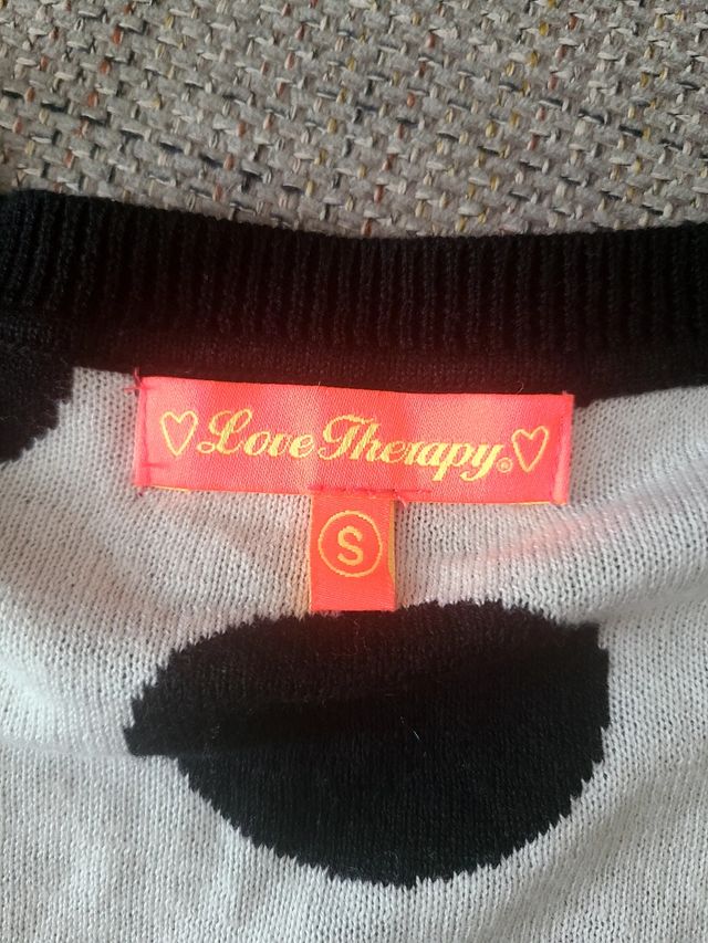 Cardigan pois bianco e nero