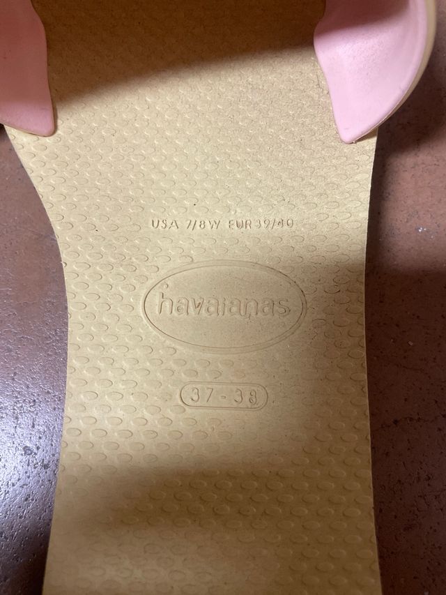 Havaianas amarillas y rosas, talla 37-38