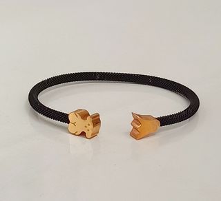 Pulsera acero bicolor.
