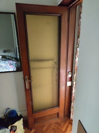Puerta vintage cristal emplomado 