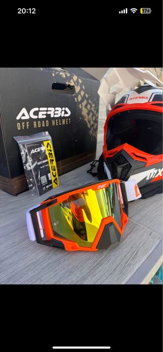 Casco Acerbis MX + Gafas Motocross
