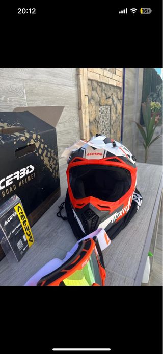 Casco Acerbis MX + Gafas Motocross