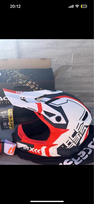 Casco Acerbis MX + Gafas Motocross