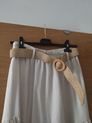 Falda larga beige verano 