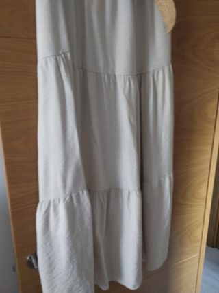 Falda larga beige verano 