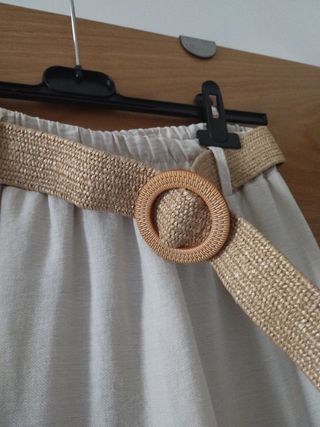 Falda larga beige verano 