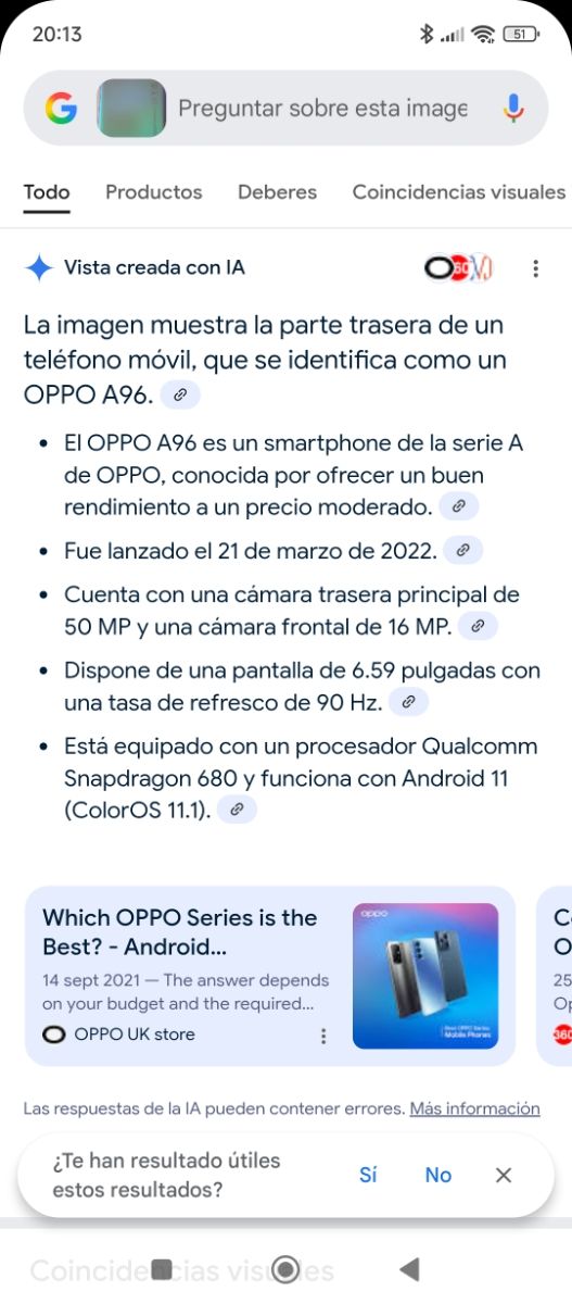 Oppo A96 - Smartphone Verde/Plata