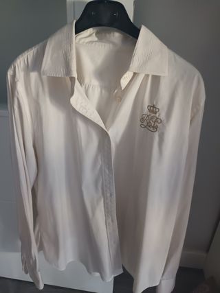 Camisa blanca manga larga