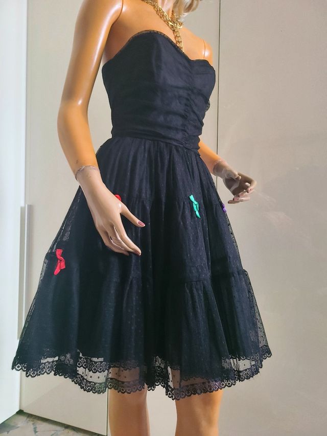 Vestito vintage anni 80 nero