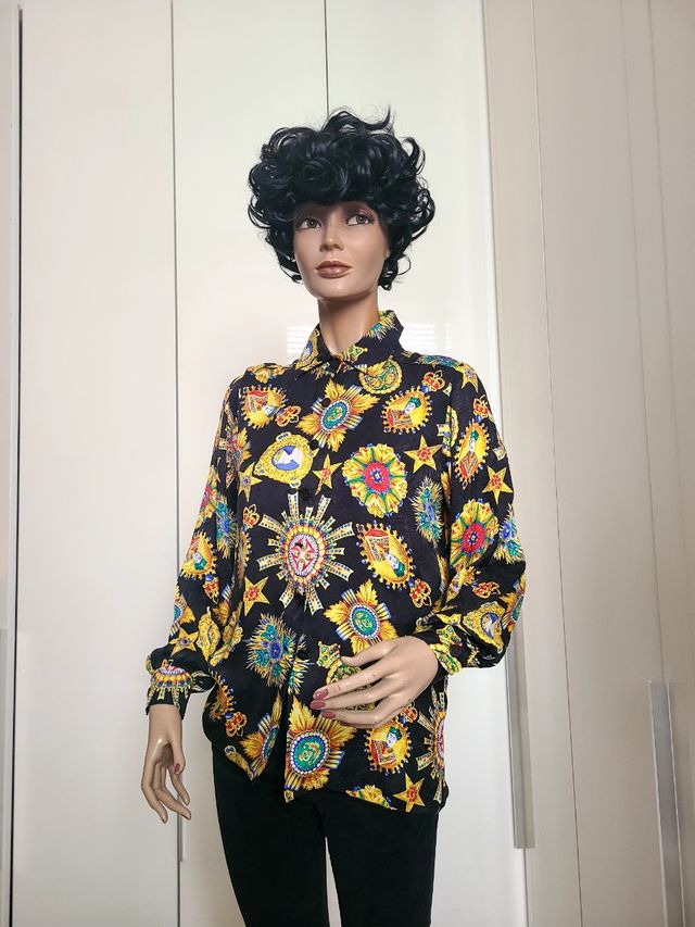 Camicia seta vintage multicolor