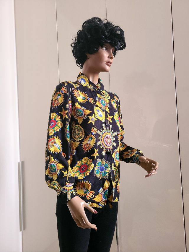 Camicia seta vintage multicolor