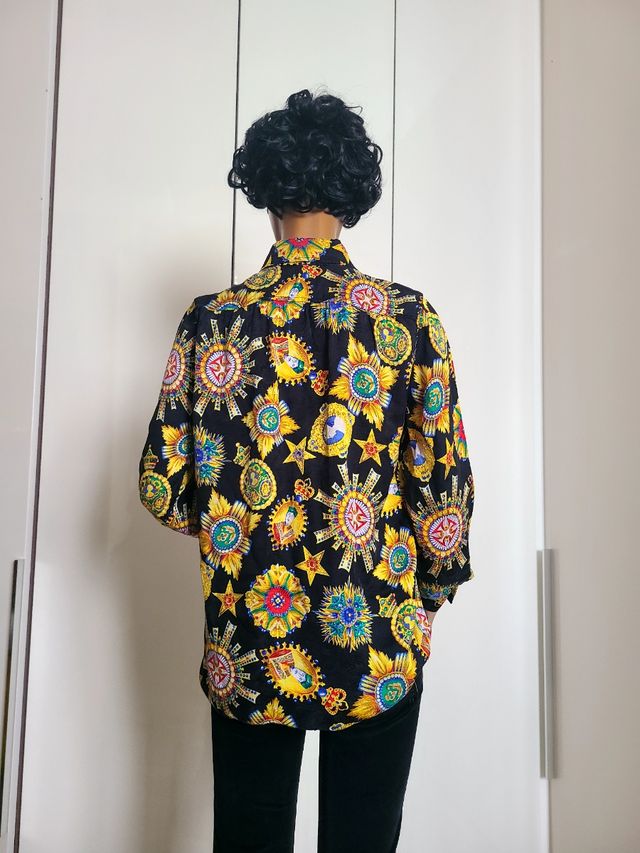 Camicia seta vintage multicolor