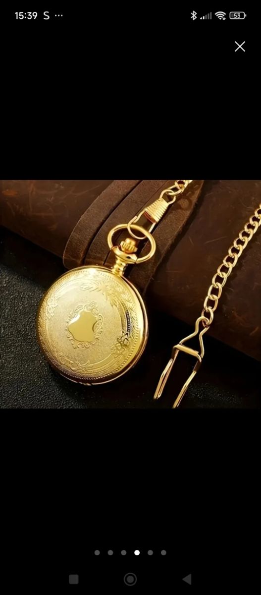 Reloj Bolsillo Dorado 