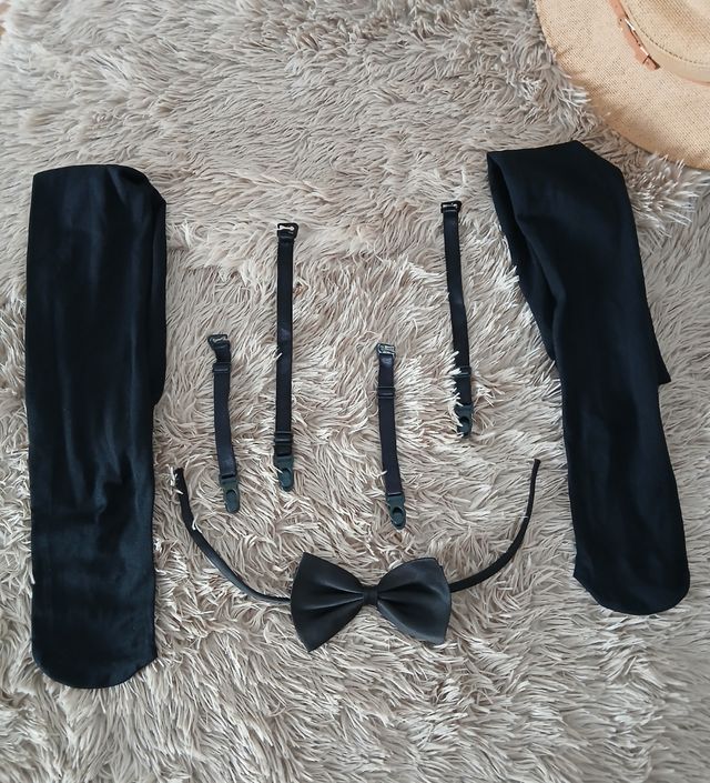 Kit pajarita negra - disfraz