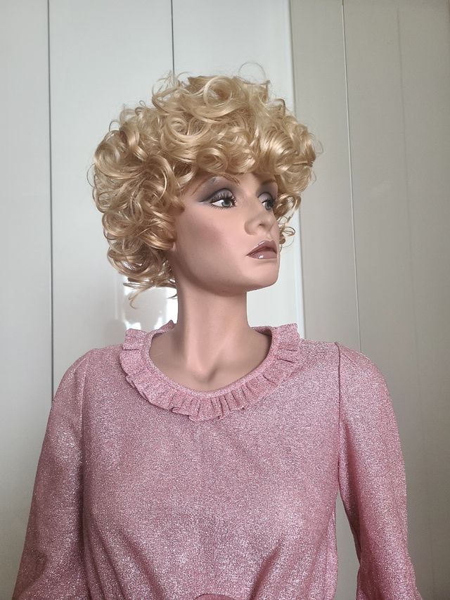 Blusa vintage rosa glitter