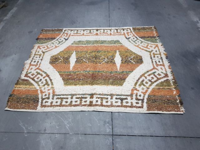 Alfombra Granadina - Beige y Marrón 144 x 170 cm