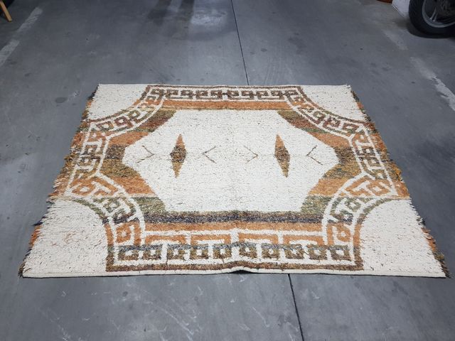 Alfombra Granadina - Beige y Marrón 144 x 170 cm