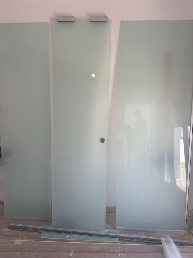 Mampara ducha cristal gris - 3 paneles