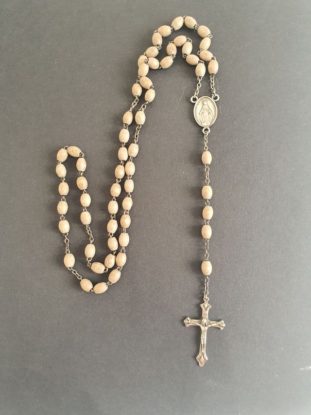 Rosario madera Virgen Milagrosa