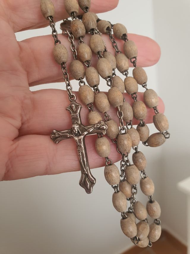 Rosario madera Virgen Milagrosa