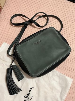 Bolso Pepe Jeans bandolera negro-verde