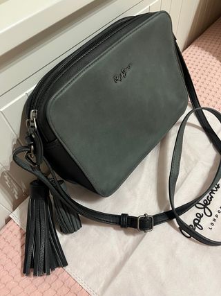 Bolso Pepe Jeans bandolera negro-verde