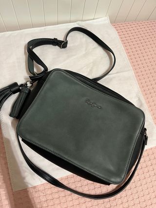 Bolso Pepe Jeans bandolera negro-verde
