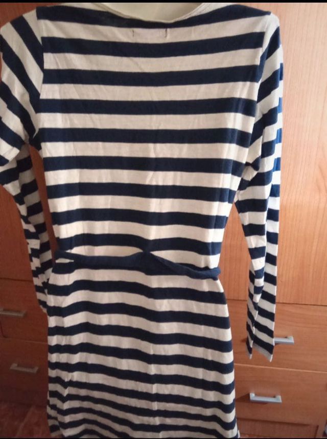 Vestido rayas marino-blanco